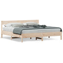 Bedframe Met Hoofdbord Massief Grenenhout