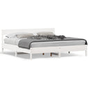 Bedframe Met Hoofdbord Massief Grenenhout