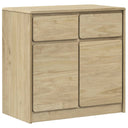 Dressoir Sauda 80X43X75,5 Cm Massief Grenenhout Eikenkleurig Bruin