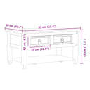 Salontafel Met Lades Corona 85X50X45 Cm Massief Grenenhout