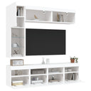 7-Delige Tv-Wandmeubelset Met Led-Verlichting