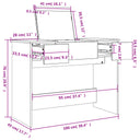 Kaptafel Met Spiegel 100X45X76 Cm