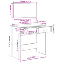 Kaptafel Met Spiegel 80X39X80 Cm