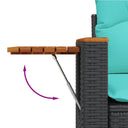 6-Delige Loungeset Met Kussens Poly Rattan