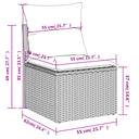 6-Delige Loungeset Met Kussens Poly Rattan