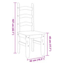 Eetkamerstoelen 2 St Corona 42X47X107 Cm Grenenhout