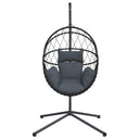 Hangstoel Met Standaard Rattan En Staal Kleurig