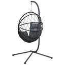 Hangstoel Met Standaard Rattan En Staal Kleurig