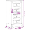 Nachtkastje Corona 35X32,5X74 Cm Massief Grenenhout