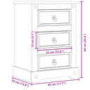 Nachtkastje Corona 45X35X64 Cm Massief Grenenhout