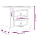 Nachtkastje Corona 53X39X50 Cm Massief Grenenhout