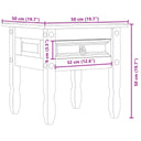 Bijzettafel Corona 50X50X50 Cm Massief Grenenhout