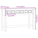 Wandtafel Corona 114X34,5X73 Cm Massief Grenenhout