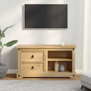 Tv-Meubel Corona 100X40X52 Cm Massief Grenenhout