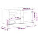 Tv-Meubel Corona 100X45X58 Cm Massief Grenenhout Gerecycled Hout (Naturel)