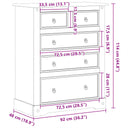 Ladekast Corona 92X48X114 Cm Massief Grenenhout