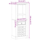 Wijnrek Corona 56X35X120 Cm Massief Grenenhout