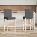 Barstoelen 2 St Massief Rubberhout En Stof