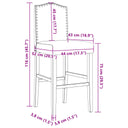 Barstoelen 2 St Massief Rubberhout En Stof