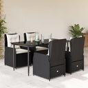 5-Delige Tuinset Met Kussens Poly Rattan
