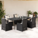 5-Delige Tuinset Met Kussens Poly Rattan