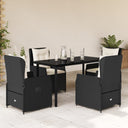 5-Delige Tuinset Met Kussens Poly Rattan