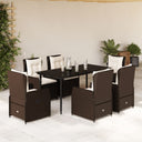 5-Delige Tuinset Met Kussens Poly Rattan