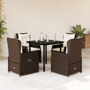 5-Delige Tuinset Met Kussens Poly Rattan