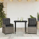5-Delige Tuinset Met Kussens Poly Rattan