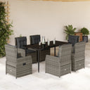 5-Delige Tuinset Met Kussens Poly Rattan