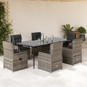 5-Delige Tuinset Met Kussens Poly Rattan