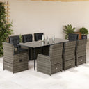 5-Delige Tuinset Met Kussens Poly Rattan
