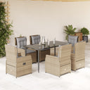 5-Delige Tuinset Met Kussens Poly Rattan