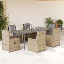 5-Delige Tuinset Met Kussens Poly Rattan