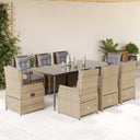 5-Delige Tuinset Met Kussens Poly Rattan