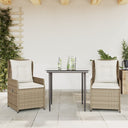 5-Delige Tuinset Met Kussens Poly Rattan