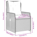 5-Delige Tuinset Met Kussens Poly Rattan