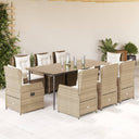5-Delige Tuinset Met Kussens Poly Rattan