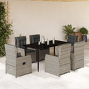 5-Delige Tuinset Met Kussens Poly Rattan