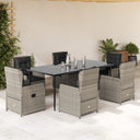 5-Delige Tuinset Met Kussens Poly Rattan