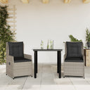 5-Delige Tuinset Met Kussens Poly Rattan