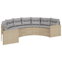 3-Delige Loungeset Halfrond Poly Rattan