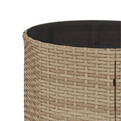 3-Delige Loungeset Halfrond Poly Rattan