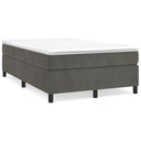 Boxspring Met Matras Fluweel Donkergrijs