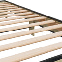 Bedframe Bewerkt Hout En Metaal Kleurig