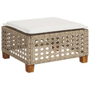 5-Delige Loungeset Met Kussens Poly Rattan Beige