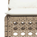 5-Delige Loungeset Met Kussens Poly Rattan Beige