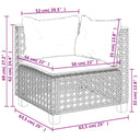 5-Delige Loungeset Met Kussens Poly Rattan Beige
