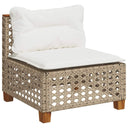6-Delige Loungeset Met Kussens Poly Rattan Beige