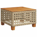 6-Delige Loungeset Met Kussens Poly Rattan Beige